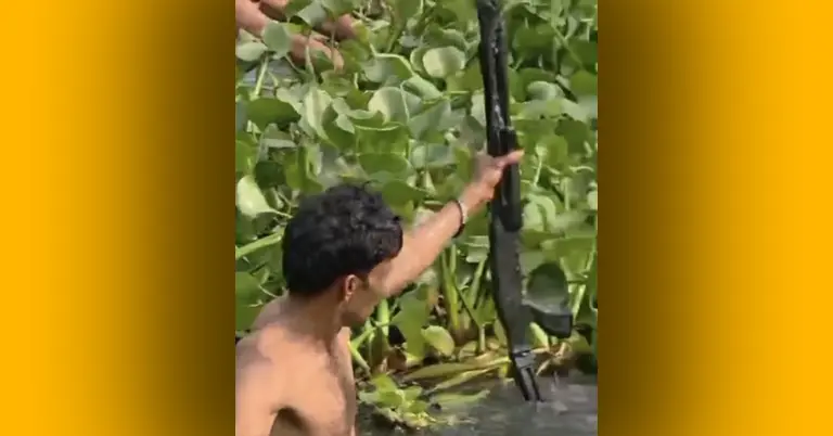 লুট হওয়া অস্ত্র খাল থেকে উদ্ধার